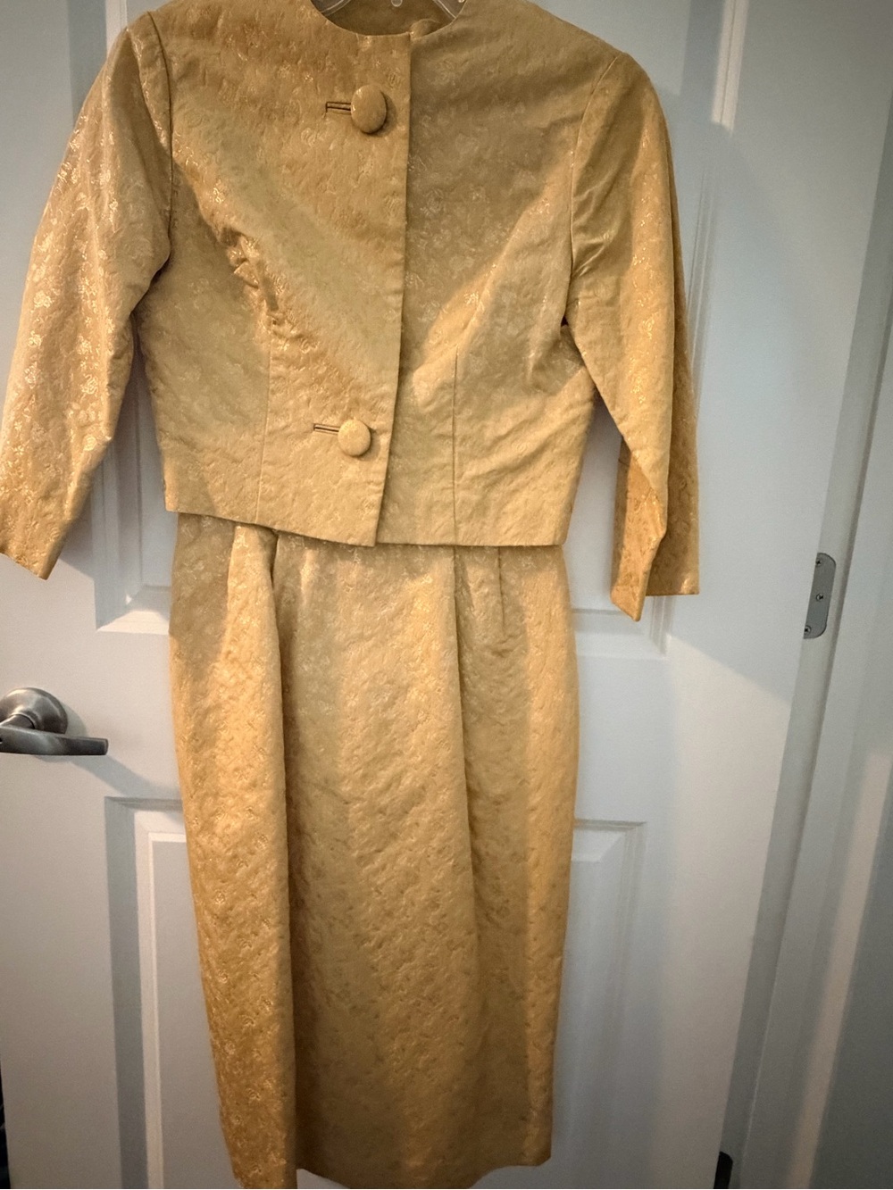 NWOT Vintage Gold Brocade Suit Dress - Classic Women's 1960’s